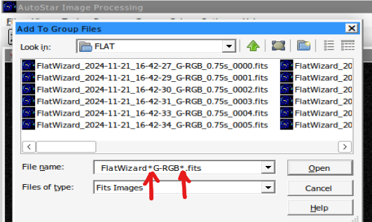 Selecting flat images