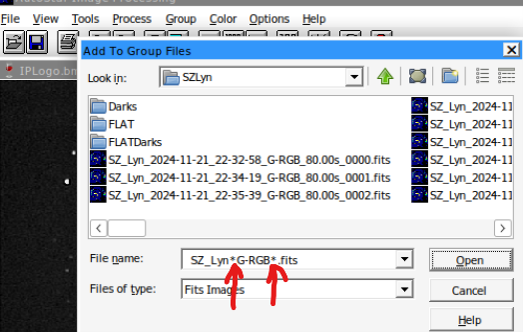 Selecting light images