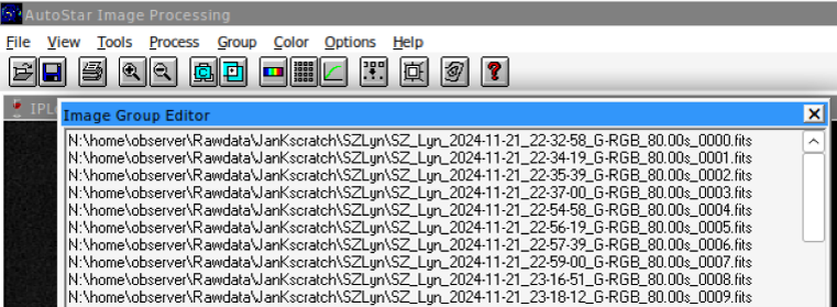 Verifying light image group