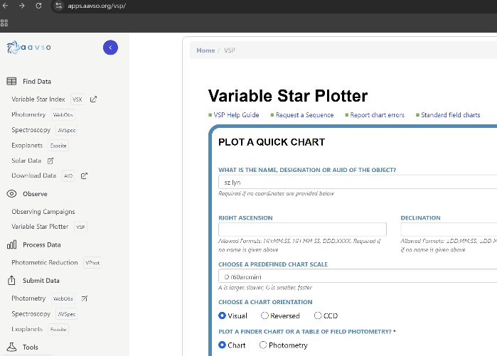 AAVSO Variable Star Plotter
