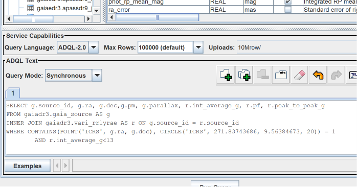 Run the query and sort the table